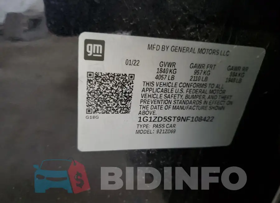 1G1ZD5ST9NF108422 Photo# 13