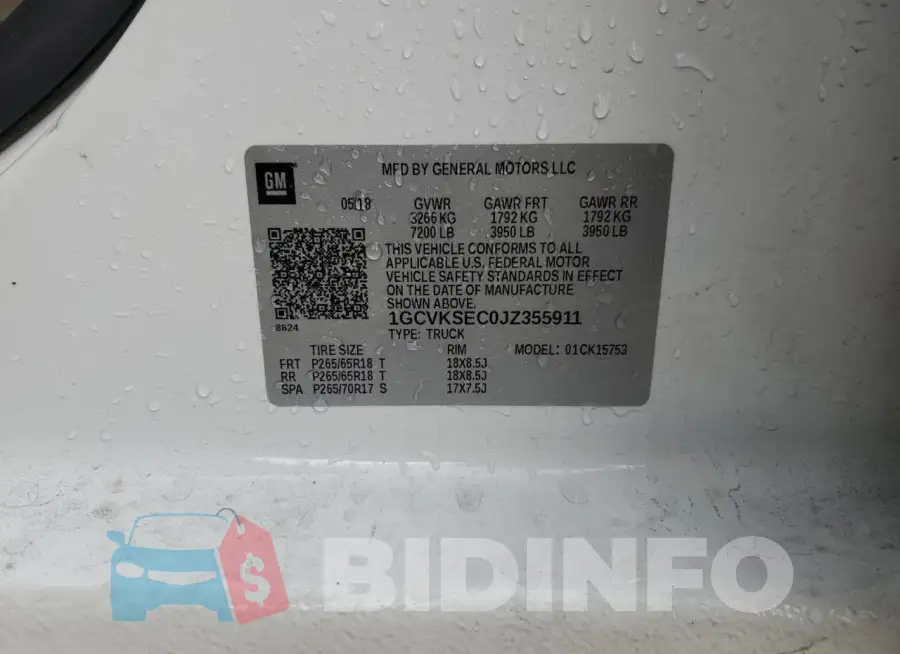 1GCVKSEC0JZ355911 Photo# 13