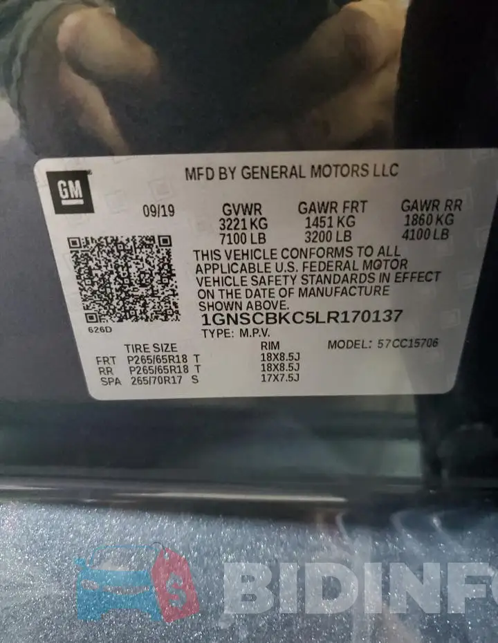 1GNSCBKC5LR170137 Photo# 14