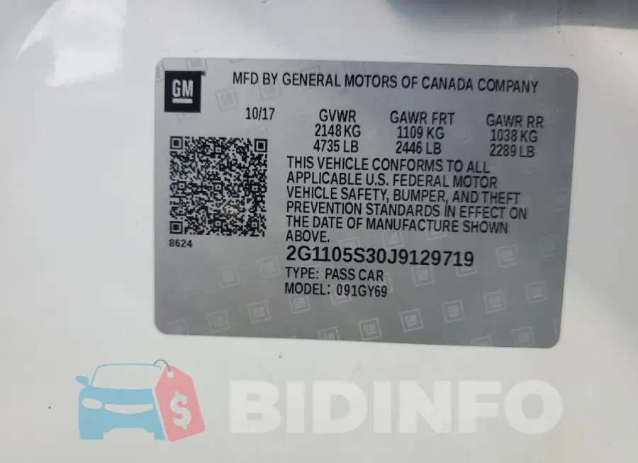 2G1105S30J9129719 Photo# 12