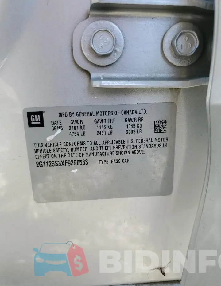 2G1125S3XF9290533 Photo# 12