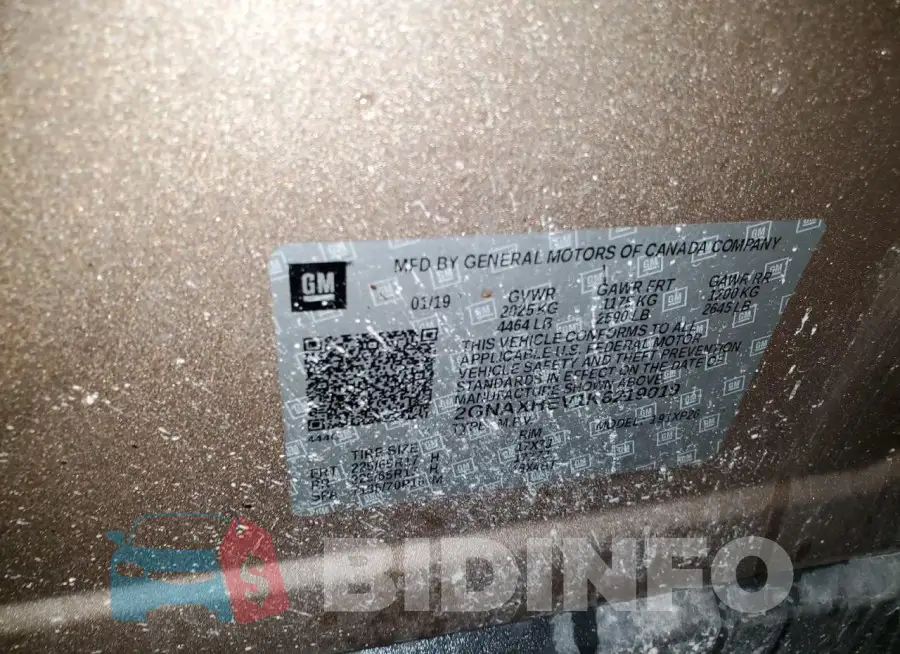 2GNAXHEV1K6219019 Photo# 13