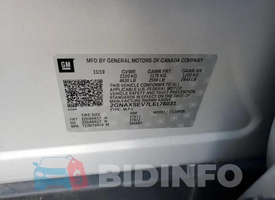 2GNAXSEV7L6176031 Photo# 12