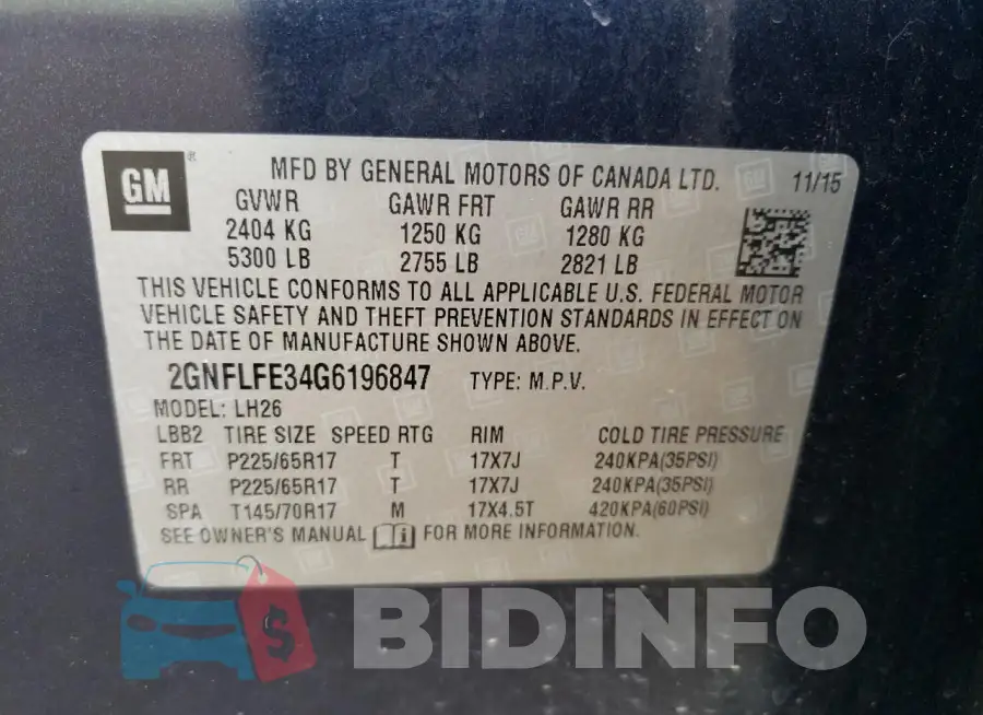 2GNFLFE34G6196847 Photo# 13