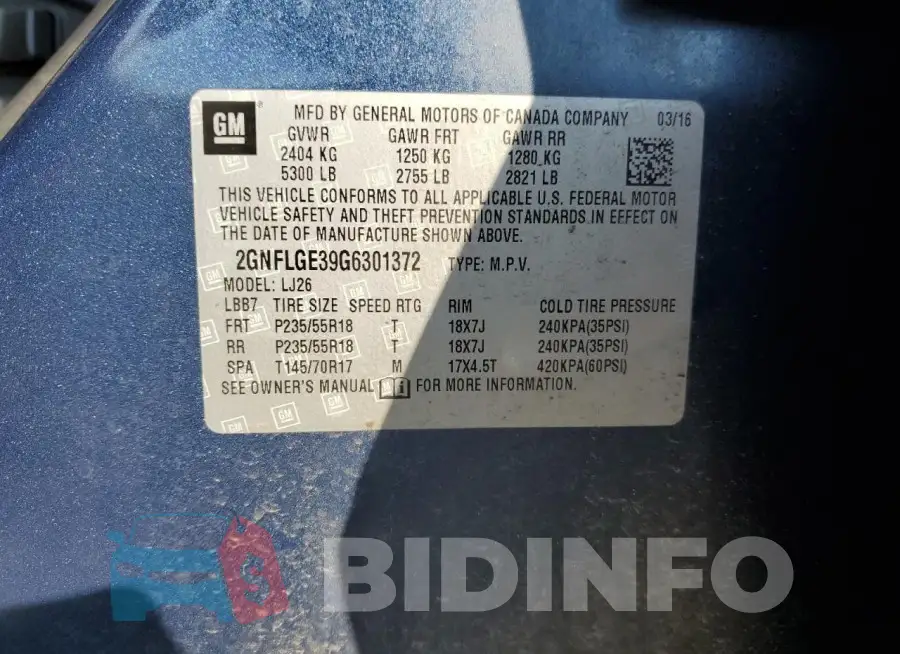 2GNFLGE39G6301372 Photo# 12