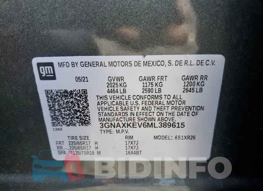 3GNAXKEV6ML389615 Photo# 14