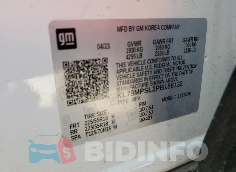 KL79MPSL2PB186132 Photo# 14