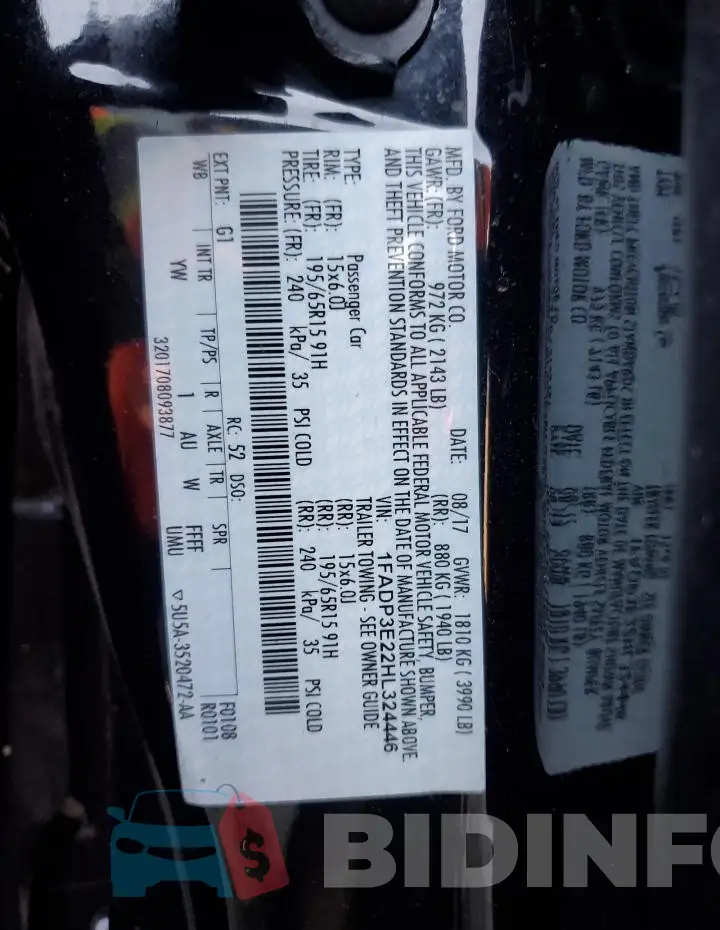 1FADP3E22HL324446 Photo# 12