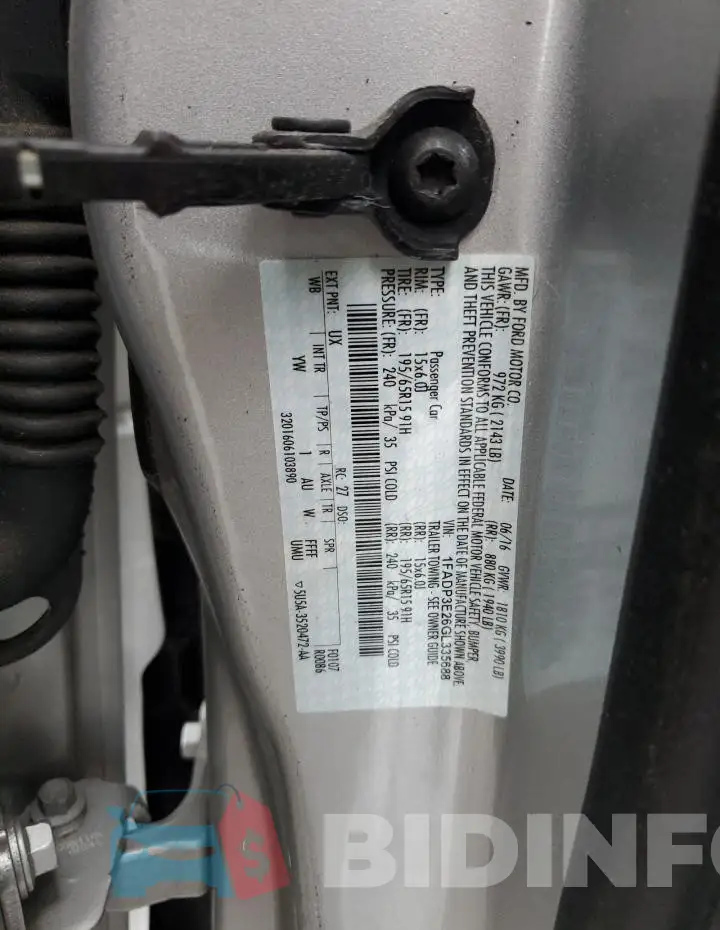 1FADP3E26GL335688 Photo# 13