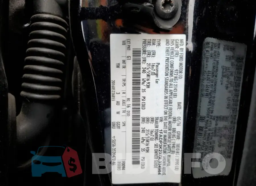 1FADP3K2XGL334984 Photo# 12