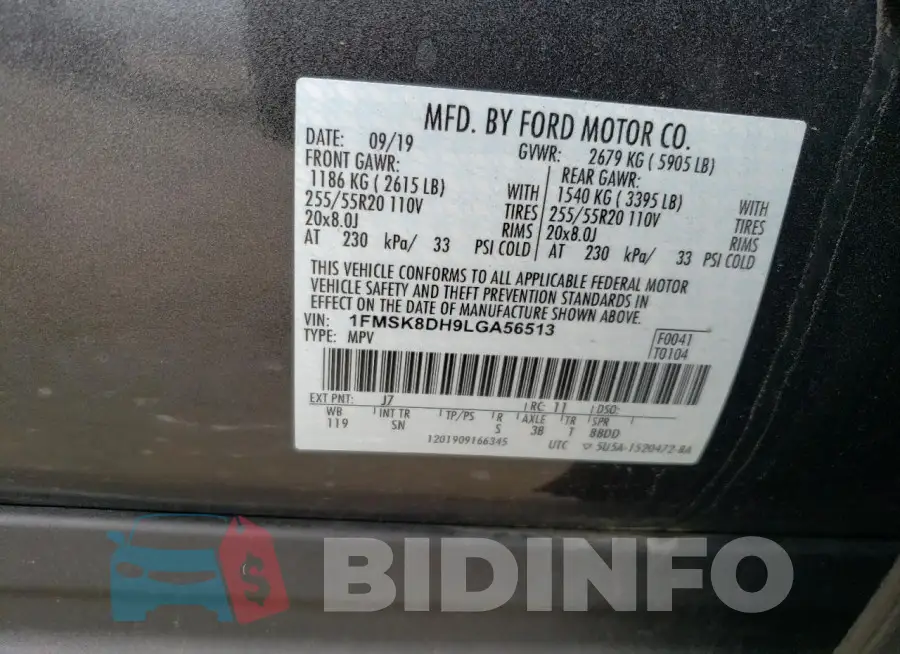 1FMSK8DH9LGA56513 Photo# 14