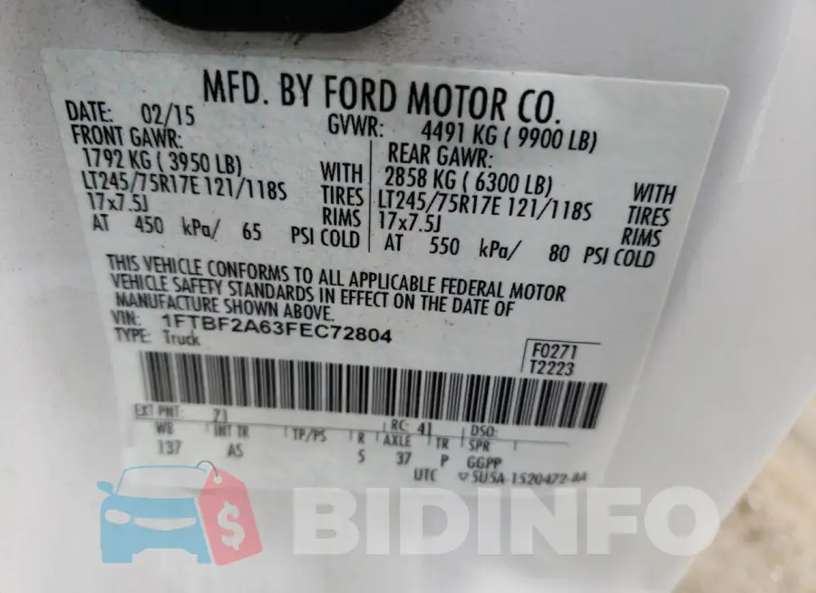 1FTBF2A63FEC72804 Photo# 13