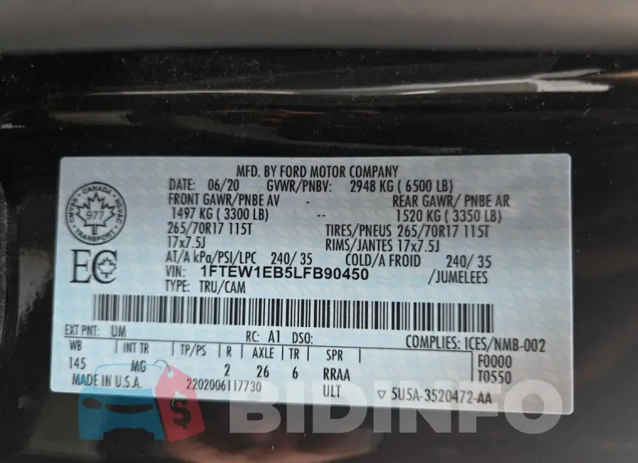 1FTEW1EB5LFB90450 Photo# 10