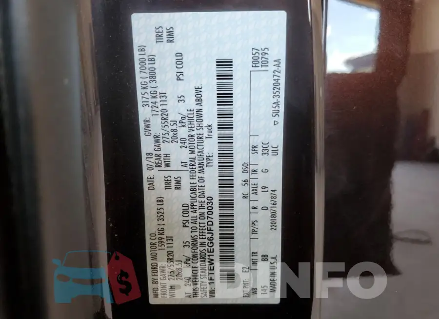 1FTEW1EG6JFD70030 Photo# 13