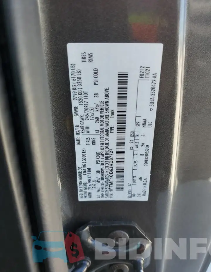 1FTMF1CB6JKD87727 Photo# 13