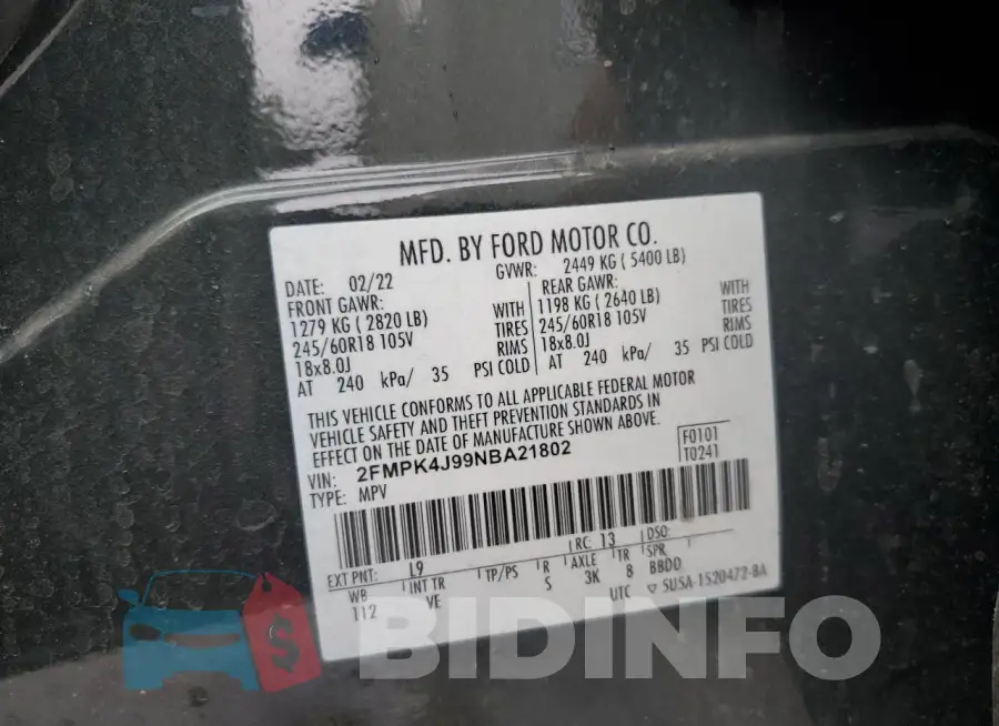 2FMPK4J99NBA21802 Photo# 13