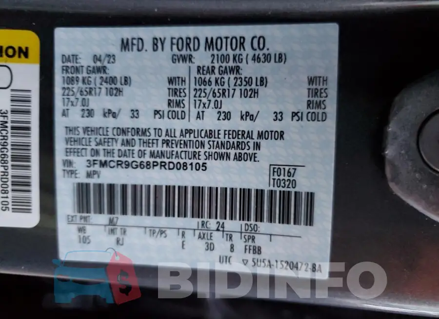 3FMCR9G68PRD08105 Photo# 14
