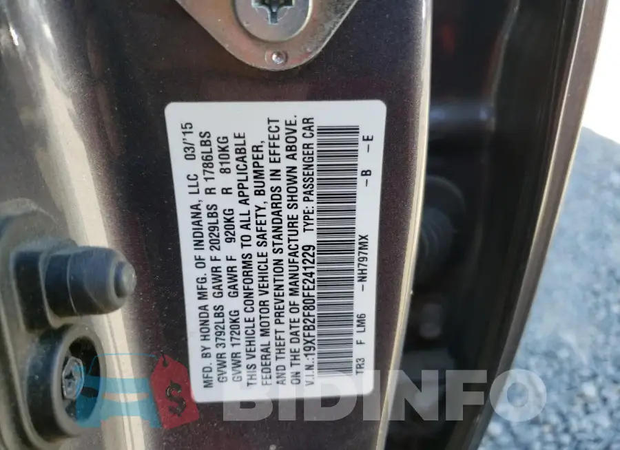 19XFB2F80FE241229 Photo# 12