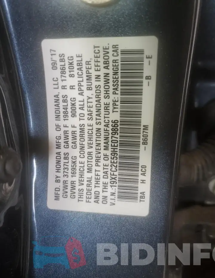 19XFC2E59HE079866 Photo# 13