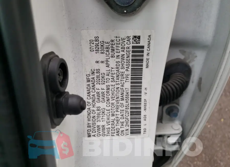 2HGFC2F85LH568417 Photo# 12
