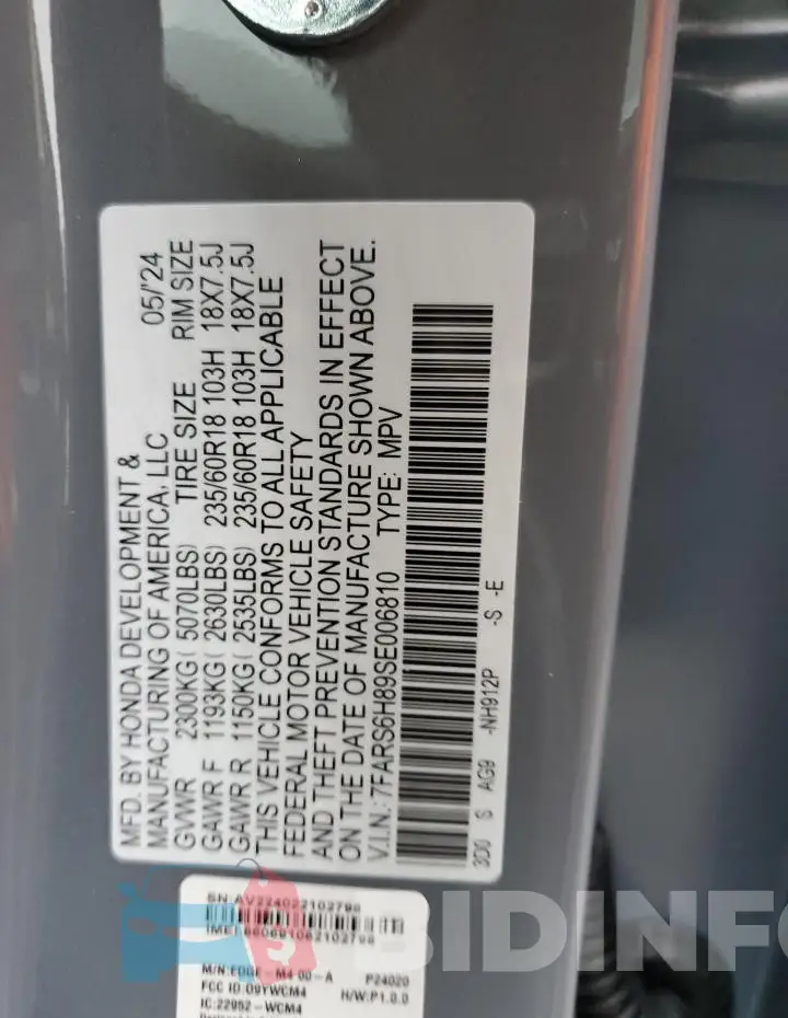 7FARS6H89SE006810 Photo# 14