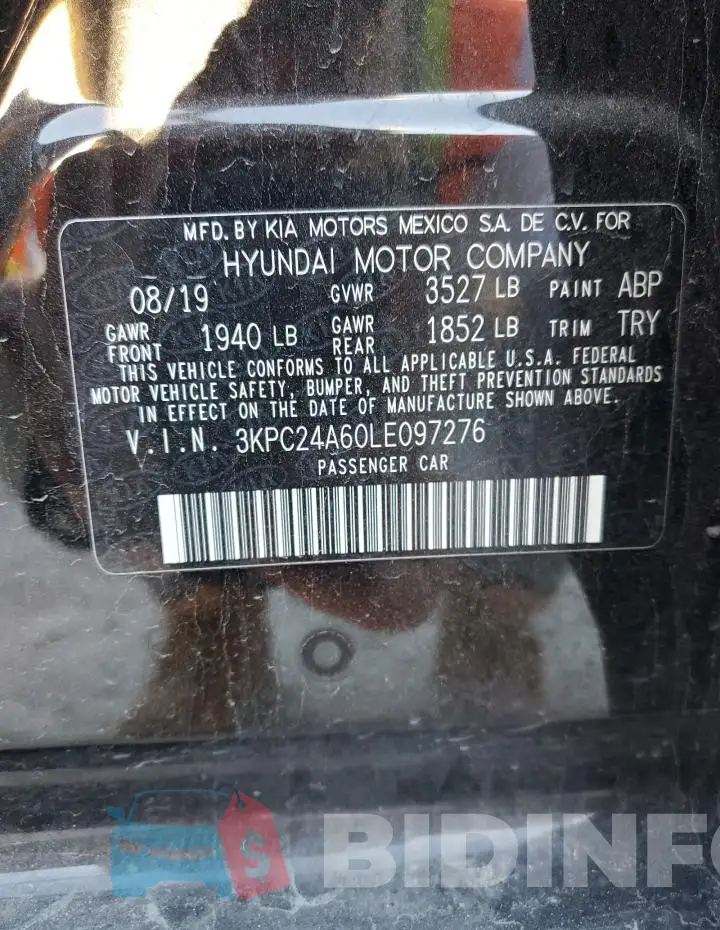 3KPC24A60LE097276 Photo# 12