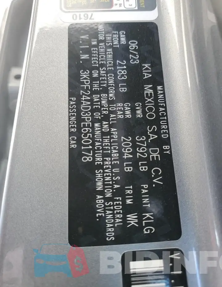 3KPF24AD3PE650178 Photo# 13