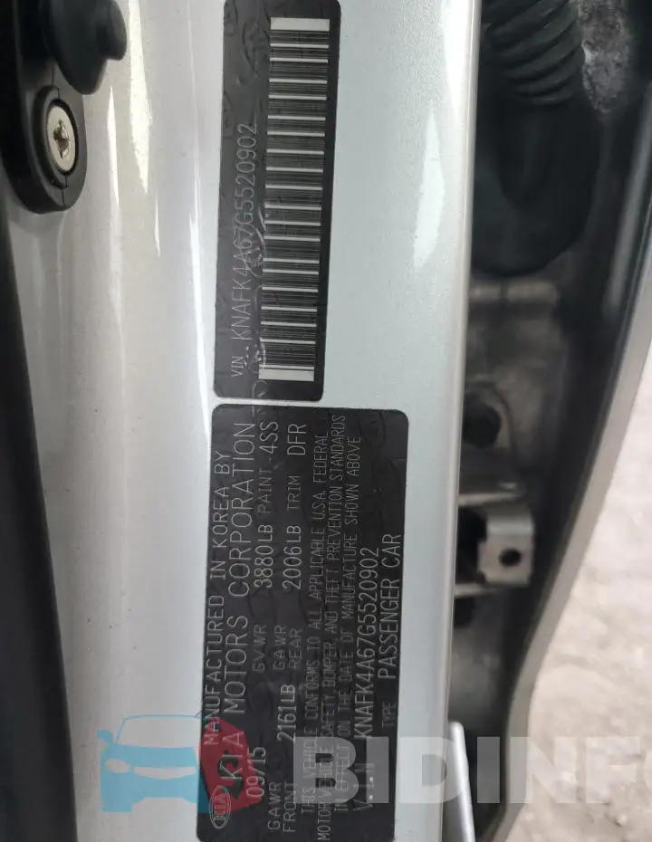 KNAFK4A67G5520902 Photo# 13
