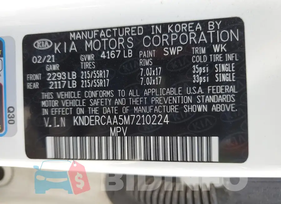 KNDERCAA5M7210224 Photo# 12
