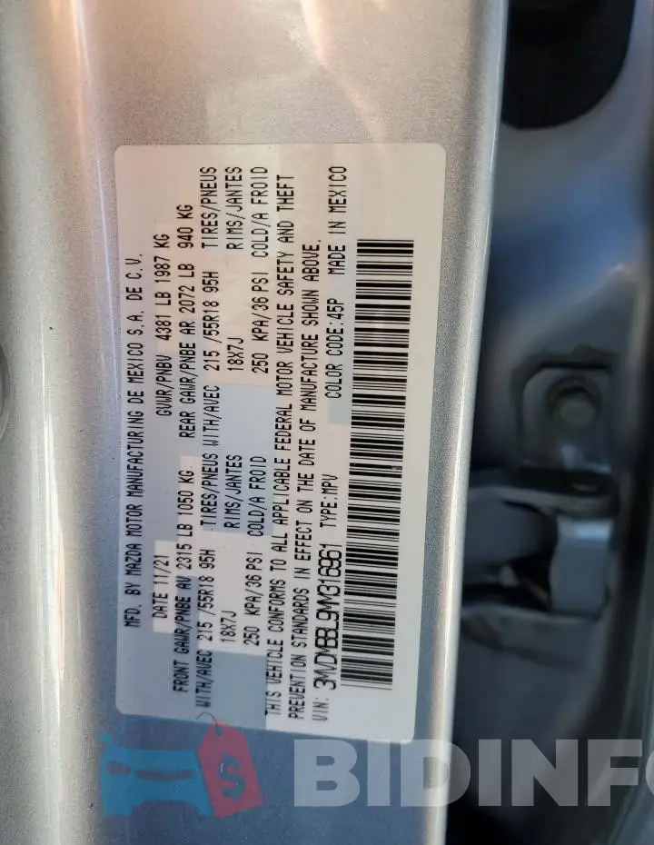 3MVDMBBL9MM316961 Photo# 12