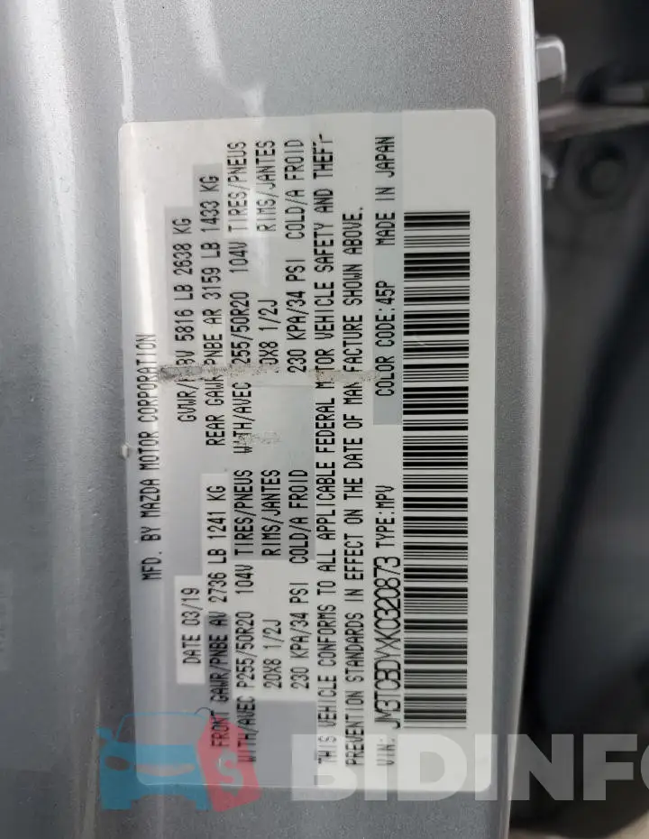 JM3TCBDYXK0320873 Photo# 13