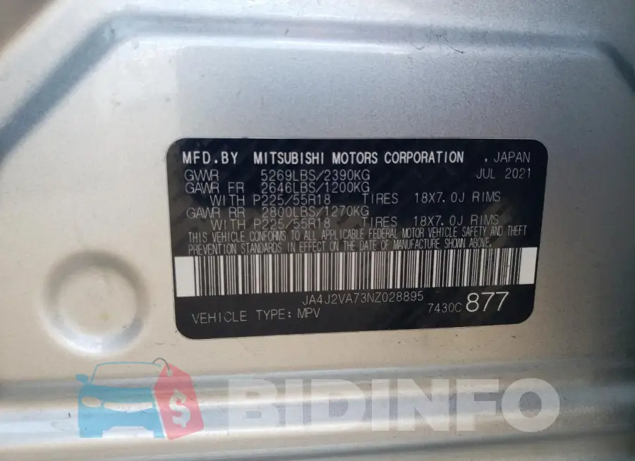 JA4J2VA73NZ028895 Photo# 12
