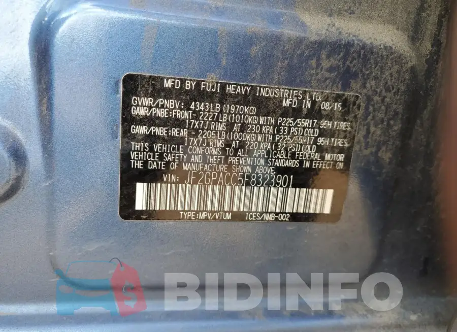 JF2GPACC5F8323901 Photo# 14