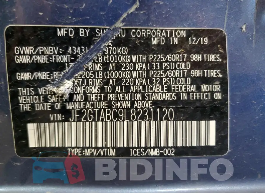 JF2GTABC9L8231120 Photo# 14