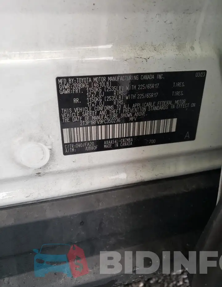 2T3P1RFV9PC350236 Photo# 14