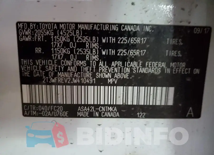 2T3WFREV2JW410491 Photo# 13