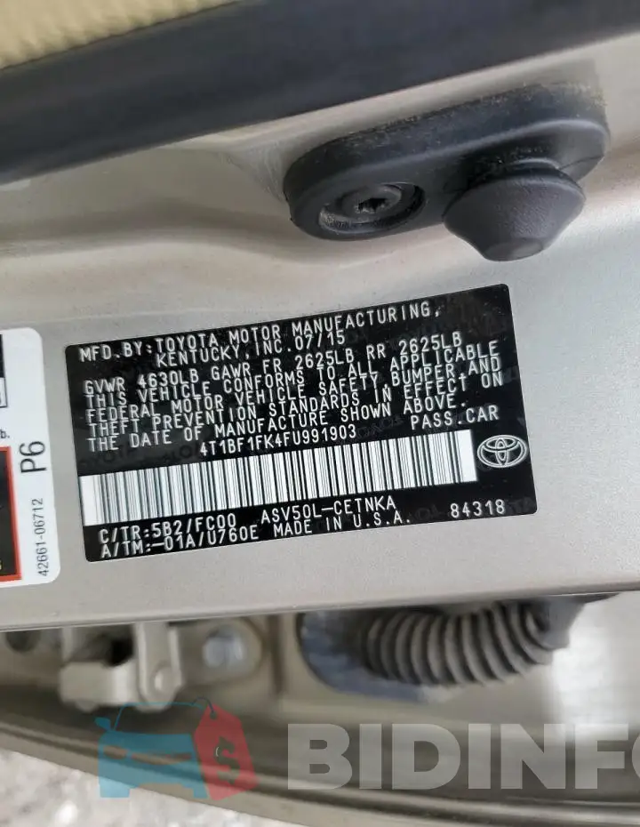 4T1BF1FK4FU991903 Photo# 13