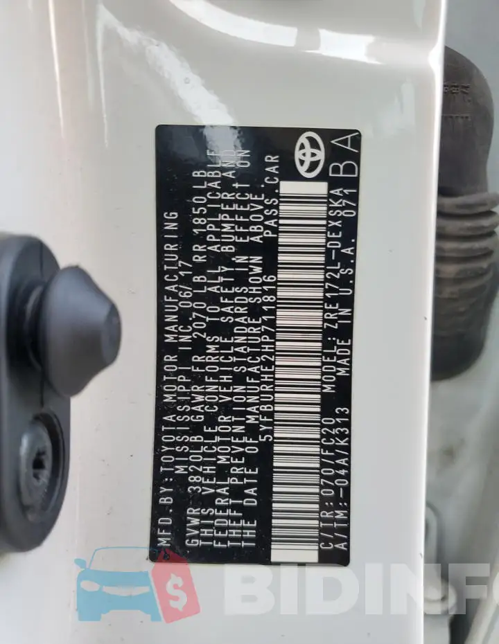 5YFBURHE2HP711816 Photo# 13