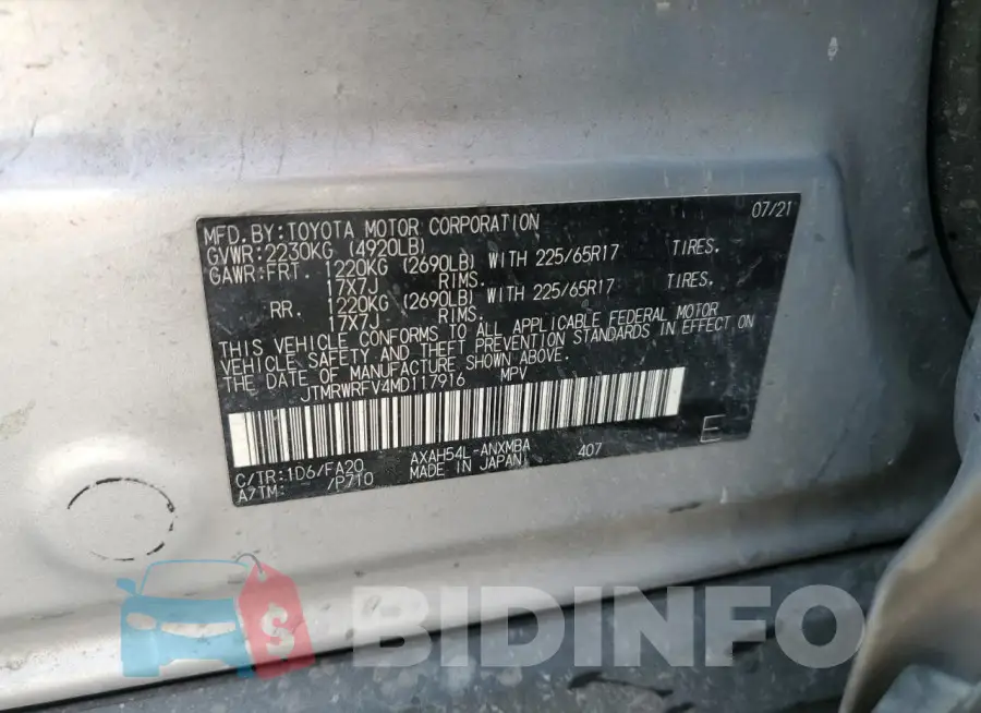 JTMRWRFV4MD117916 Photo# 12