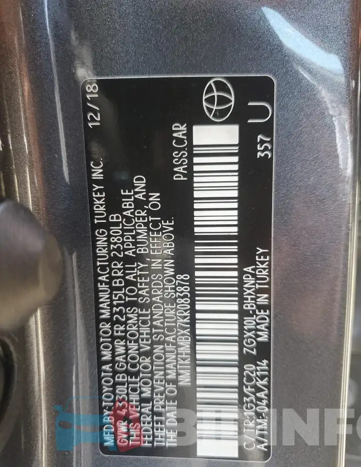 NMTKHMBX7KR083878 Photo# 12