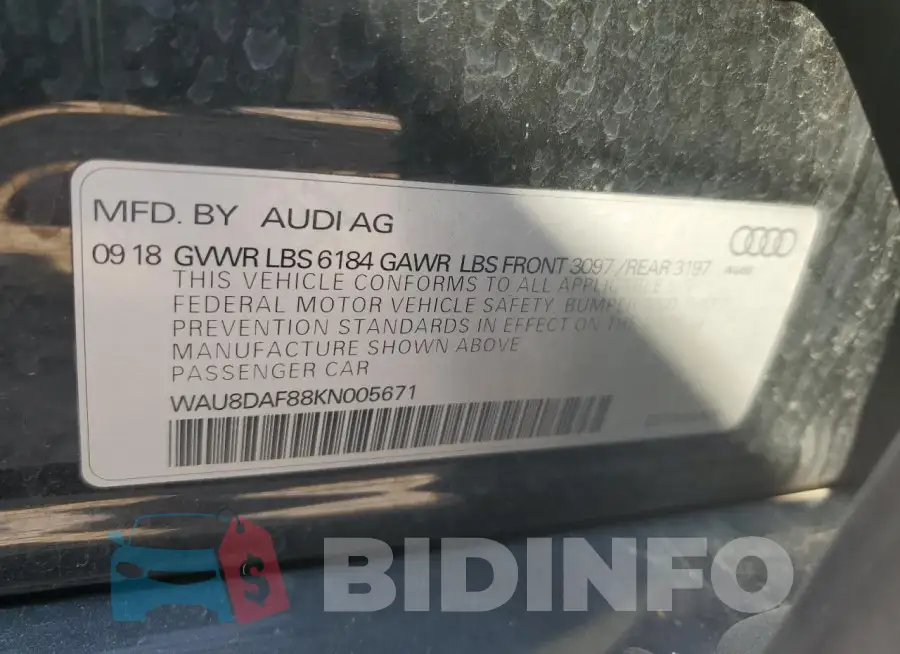 WAU8DAF88KN005671 Photo# 12
