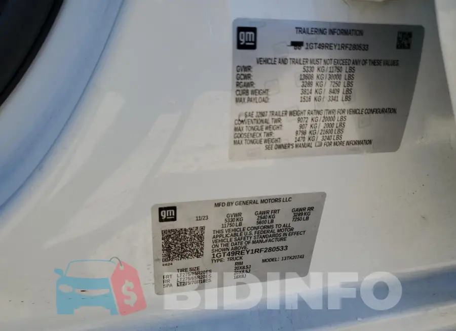 1GT49REY1RF280533 Photo# 12