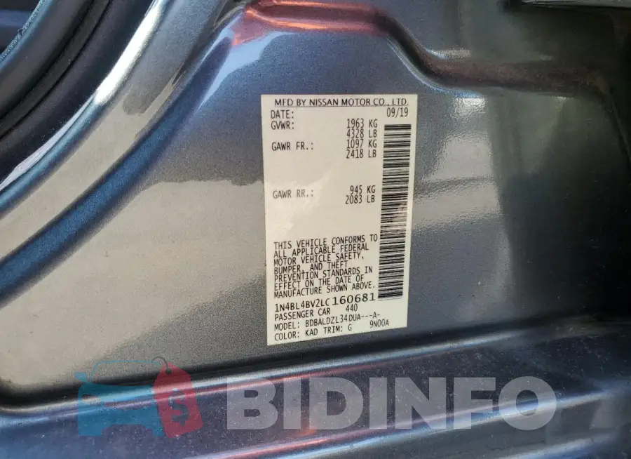 1N4BL4BV2LC160681 Photo# 12