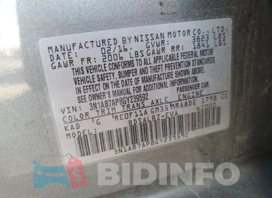 3N1AB7AP8GY239592 Photo# 12