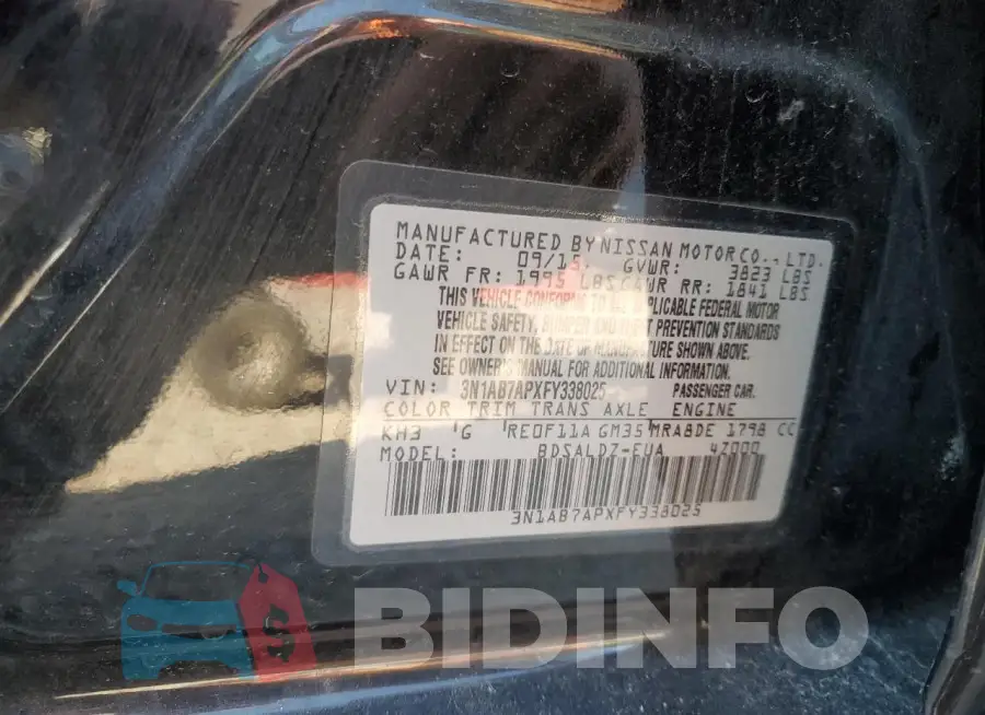 3N1AB7APXFY338025 Photo# 12