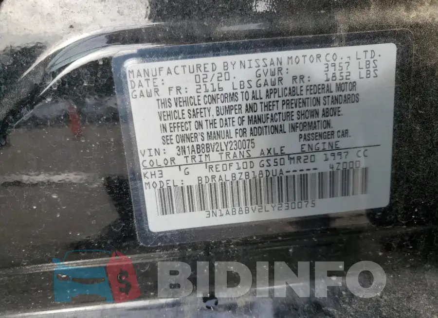 3N1AB8BV2LY230075 Photo# 13