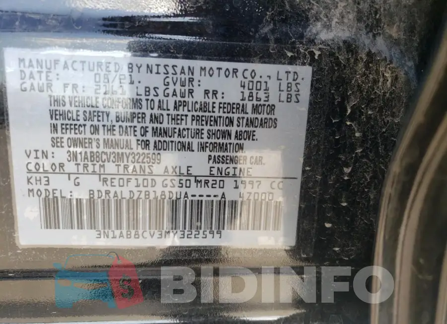 3N1AB8CV3MY322599 Photo# 12