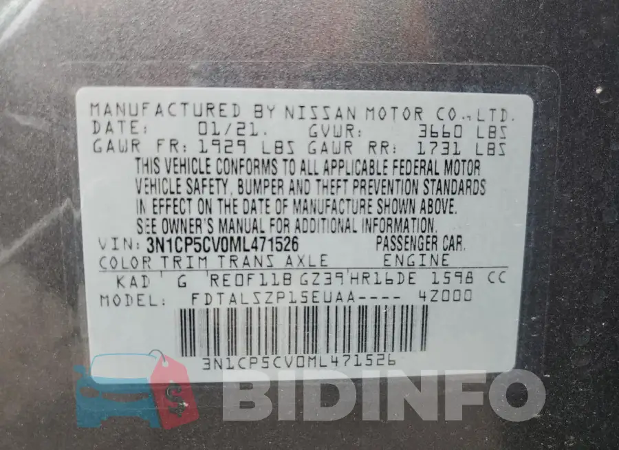 3N1CP5CV0ML471526 Photo# 13