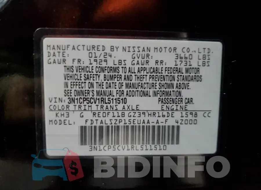 3N1CP5CV1RL511510 Photo# 14