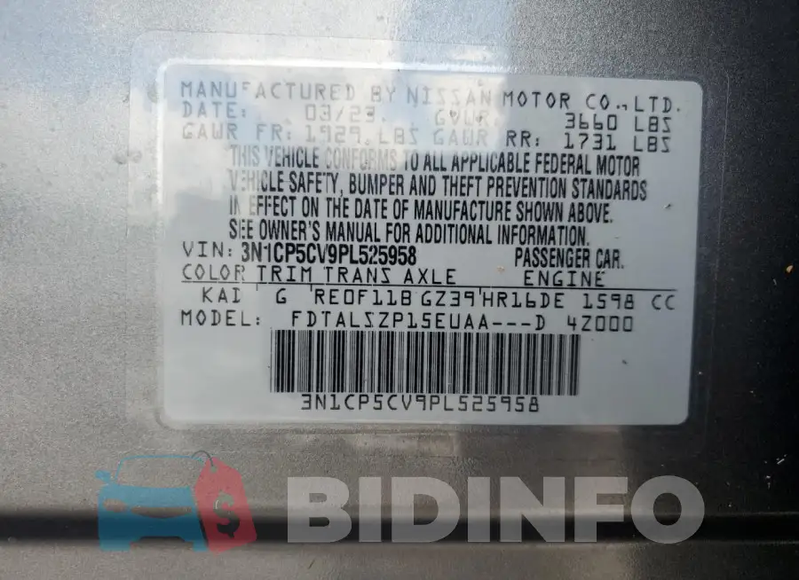 3N1CP5CV9PL525958 Photo# 14